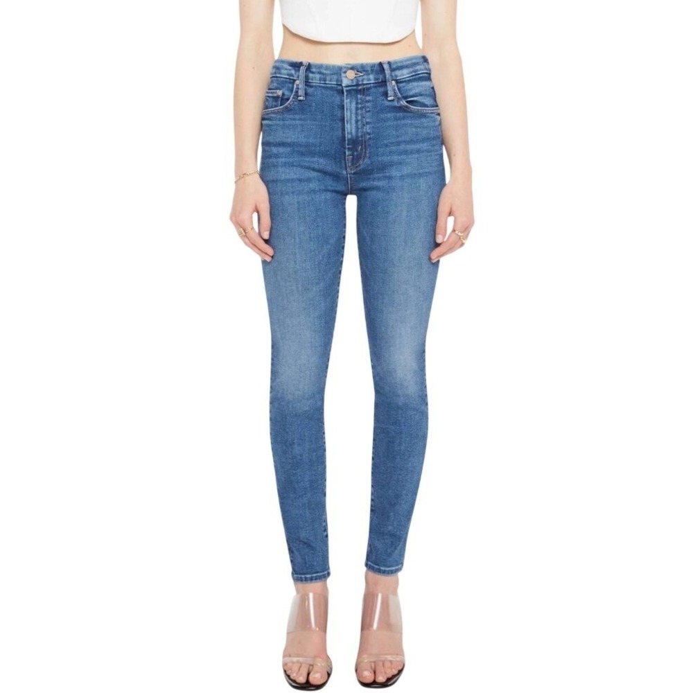 MOTHER The Looker High Rise‎ Skinny Jeans Medium Wash Distressed Size 25